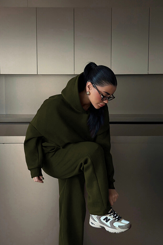 KADIN OVERSİZE BOYFRİEND MODEL EŞOFMAN TAKIMI - 3