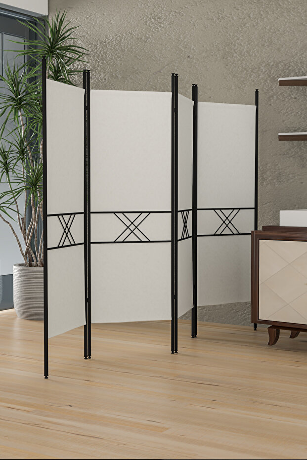 4 KANATLI BEYAZ PARAVAN 1444B - 1