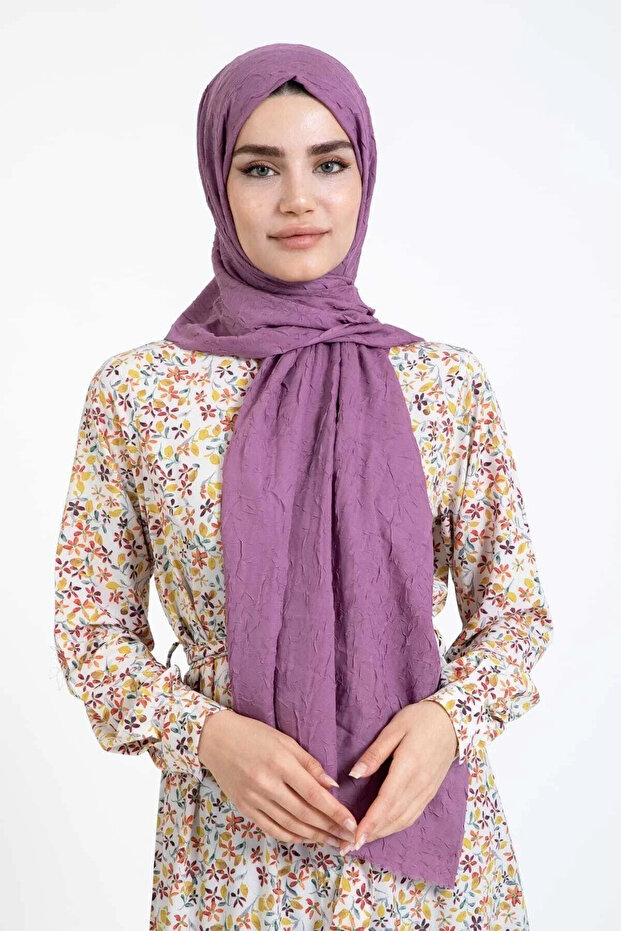 شال من الخيزران باللون الليلكي - 2