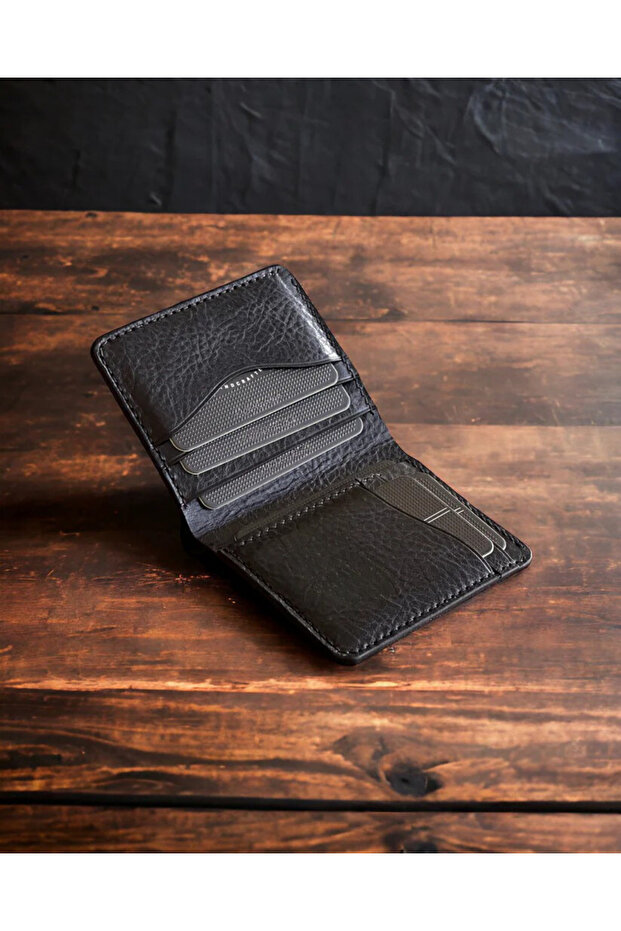 محفظة بابل الجلدية السوداء - 4