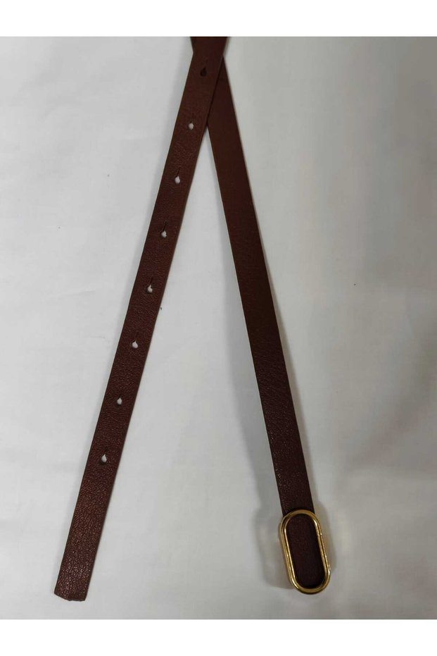 Oval Gold Buckle Women's Belt Thin Trouser Belt Dress Belt Shirt Belt