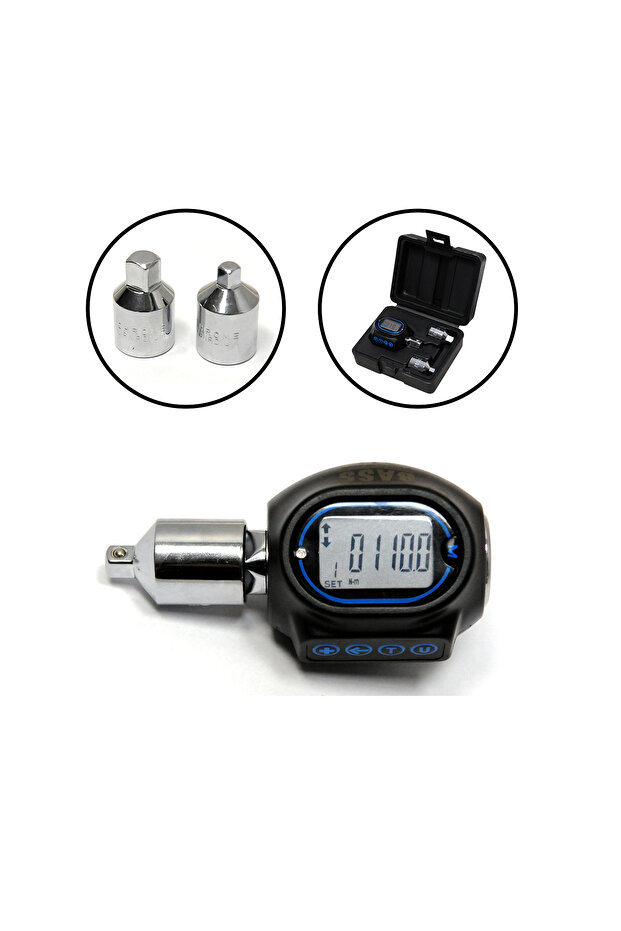Torque socket 1/2"", 3/8"", 1/4"", 0 - 200 Nm, LCD display - 12