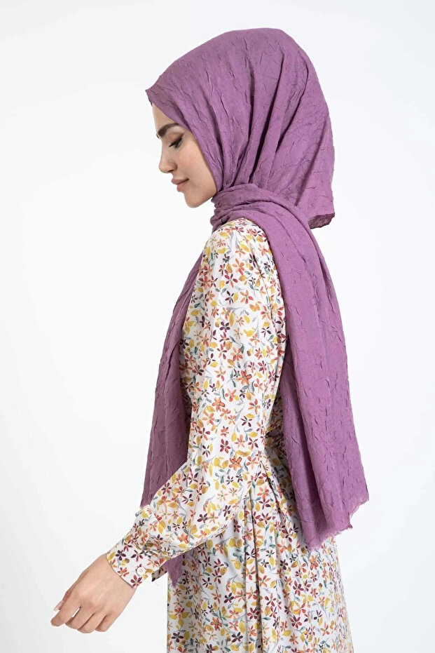 شال من الخيزران باللون الليلكي - 5