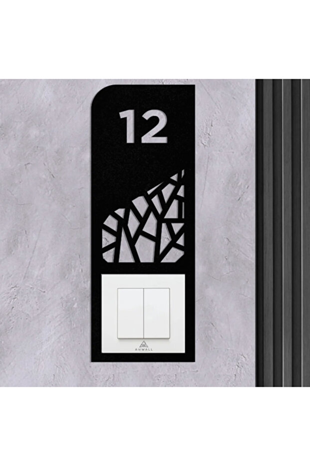 Ahşap Dekoratif Daire Kapı numarası - 4