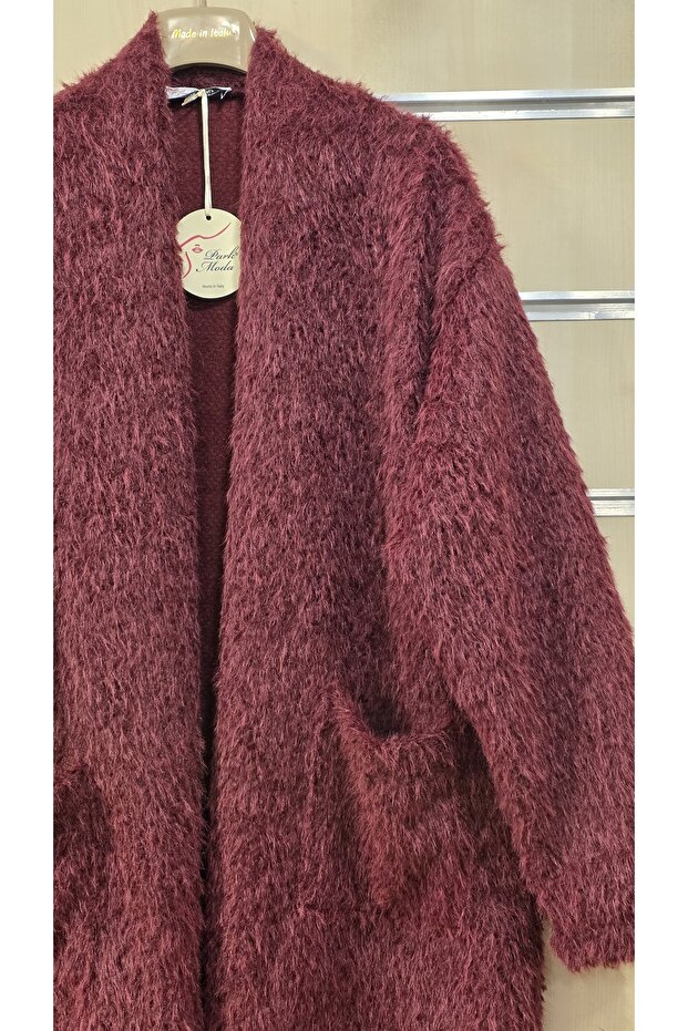 معطف طويل من الفرو الصناعي بنمط عادي - 3