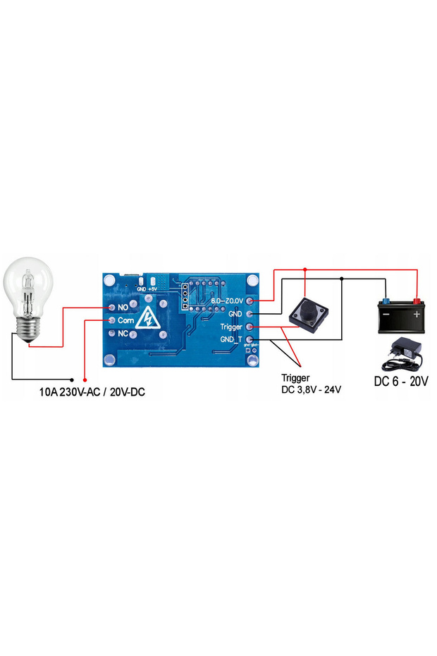 Micro USB Time Relay Module - 4