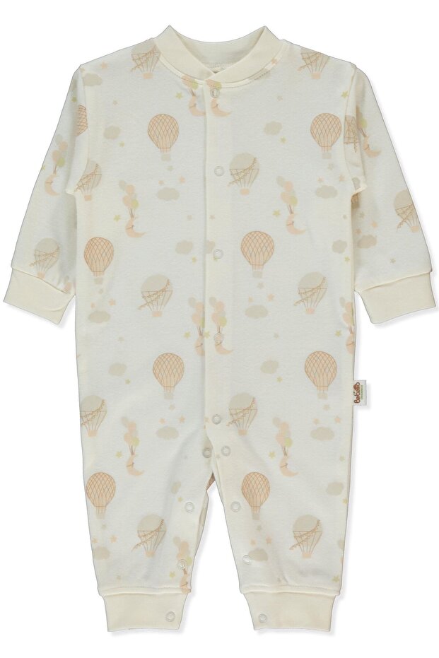 Organic Interlock Mini Jumpsuit Without Socks (Organic Born with Love) Dark Ecru