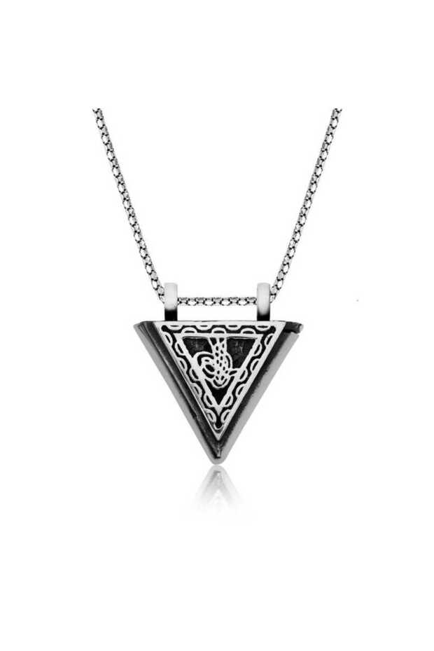 Silver Tughra Amulet Necklace
