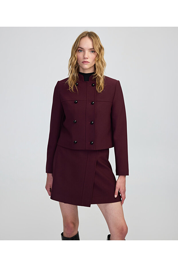 Kontrast düğmeli ceket - 2