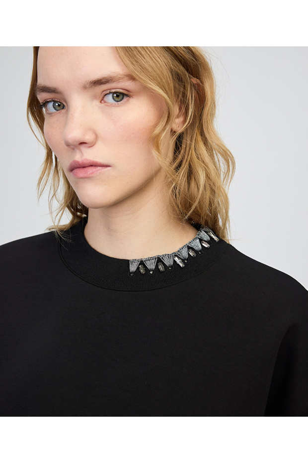 İşlemeli sweatshirt - 2