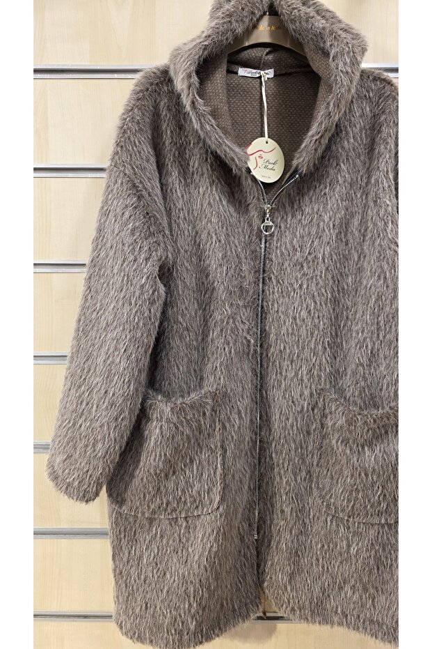 Kapüşonlu Keçe Ceket - 2