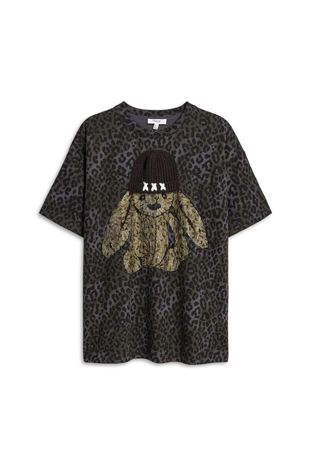 PATCH'Lİ LEOPAR DESEN TİŞÖRT - 3