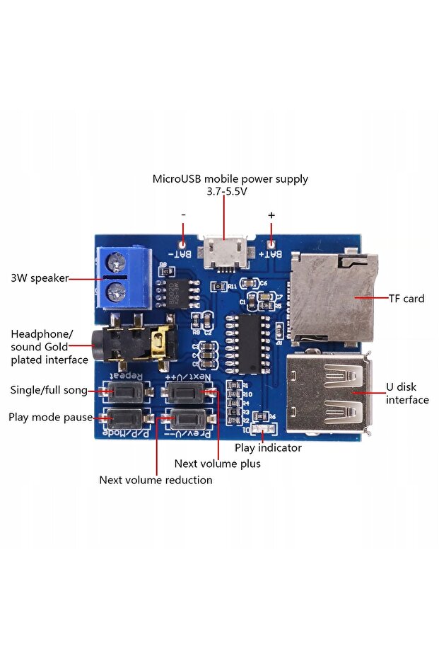 Modul player MP3 USB Micro SD - 9