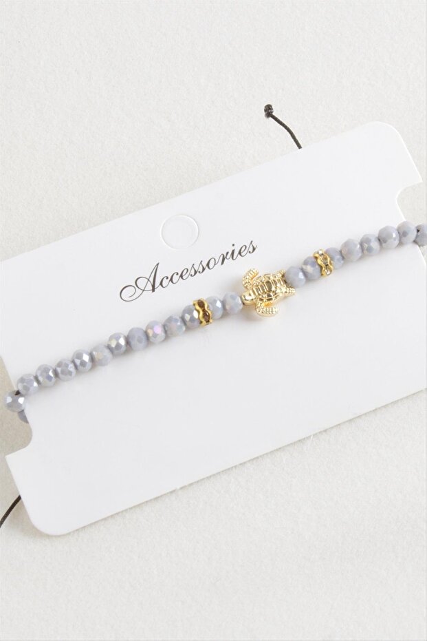 سوار من حبل المكرامية الكريستالي على شكل سلحفاة - 4