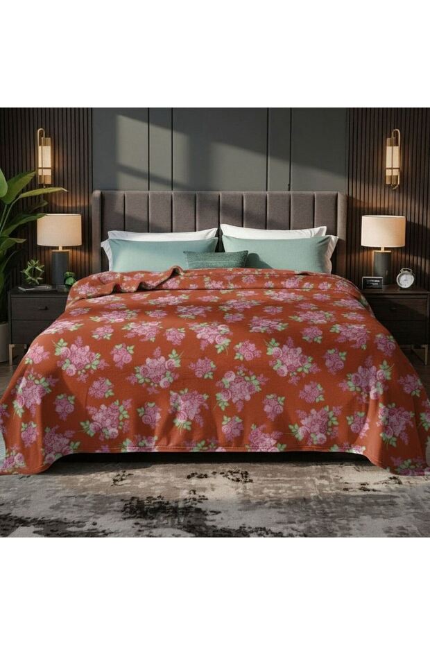 Lightweight blankets, 900 grams net, for two people, with a soft and elegant pattern - 1