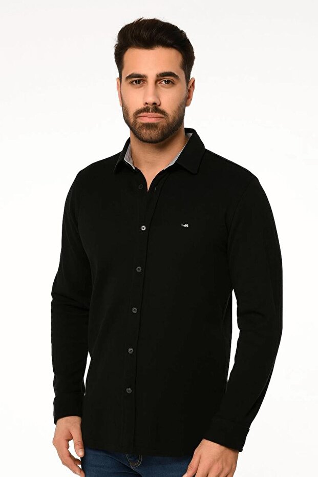 Erkek Uzun Kollu Basic Gömlek 695 - 1