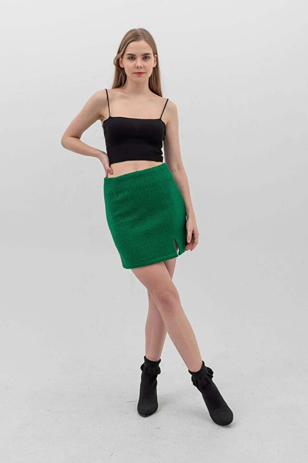 Fusta Mini Buklet Verde - 5