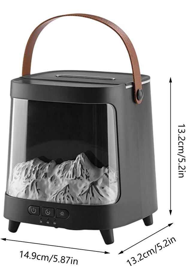 Flame Oil Diffuser 7-Color Light Aromatherapy Diffuser with Timer, 200ml, Remote Control - 6