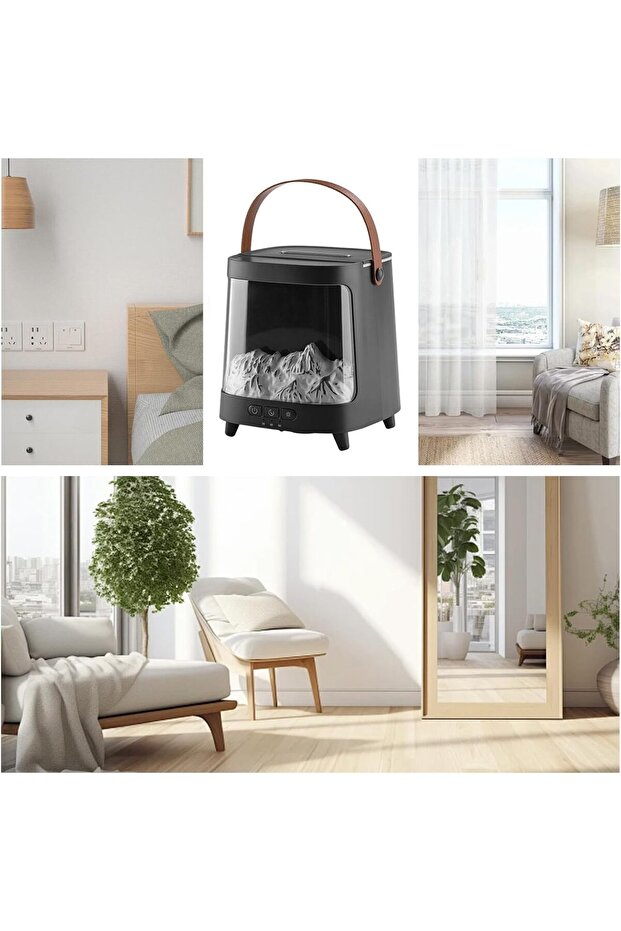 Flame Oil Diffuser 7-Color Light Aromatherapy Diffuser with Timer, 200ml, Remote Control - 4