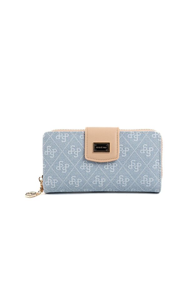Blue - Ten Monogram Women's Wallet and Card Holder Sp928
