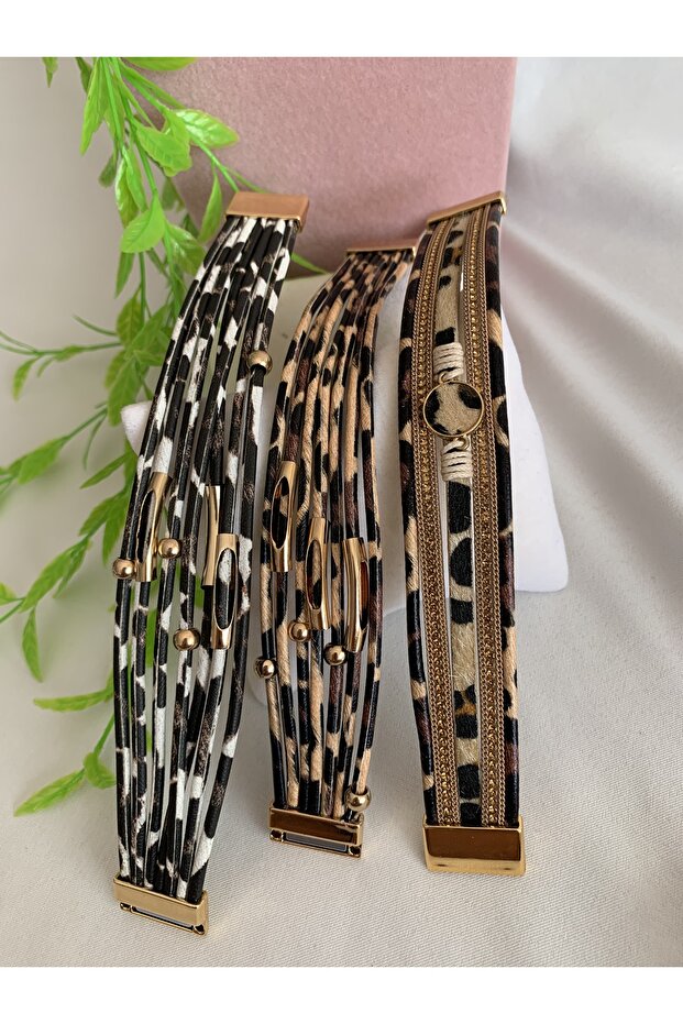 سوار بتصميم مغناطيسي بنقشة الفهد - 2