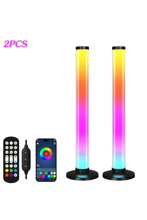 Smart Light Bars with 360° RGB LEDs, ambient light, Remote Control, Bluetooth, Light Shows - 9