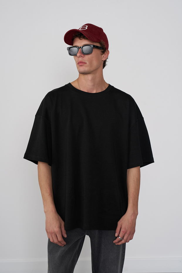 %100 Cotton Oversize Basic Tshirt - 2