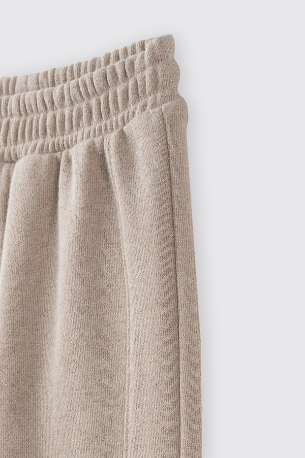 Kız Bebek Simli Bej Eşofman Altı - 2