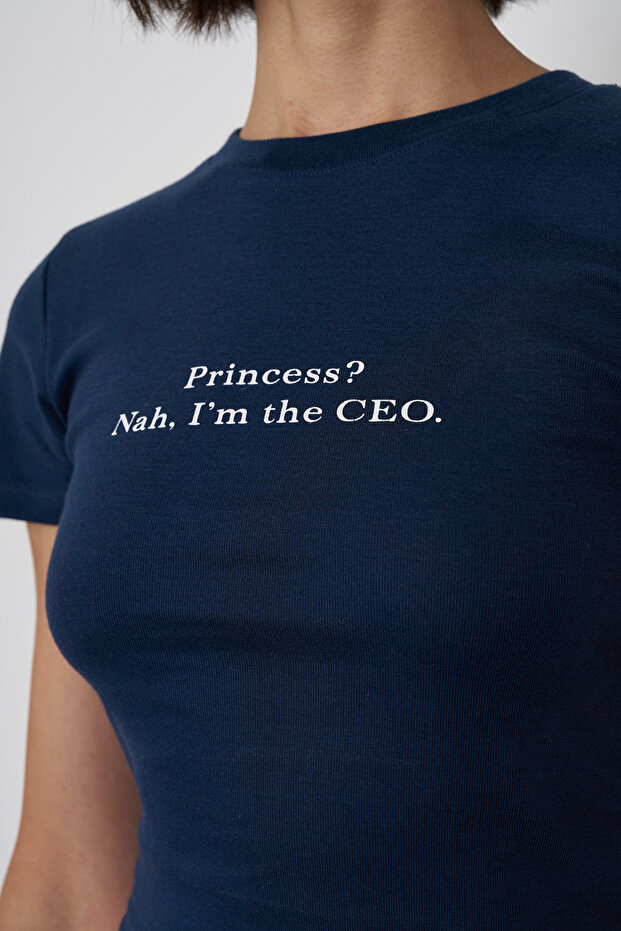 Baskılı Crop Tshirt - 3