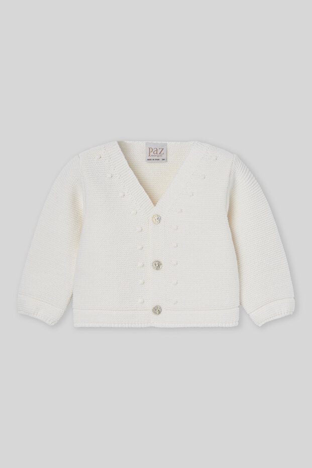 Paz Rodriguez Newborn Cream Cardigan