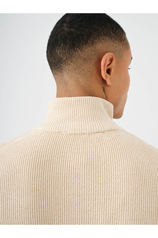 Regular Fit Bej Erkek Kazak Lf2037257 - 4