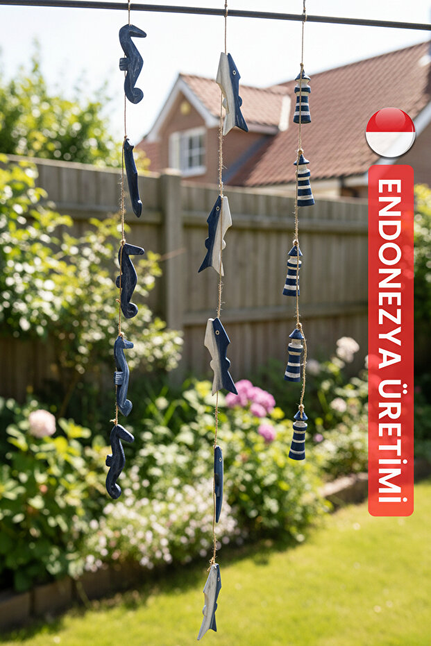 Hanging Sea Themed Five-Piece Objects Triple Set Garden Terrace Balcony Decoration