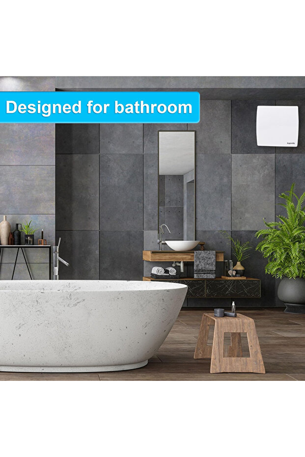 100 mm bathroom fan with humidity sensor and timer, silent operation, low energy consumption - 5