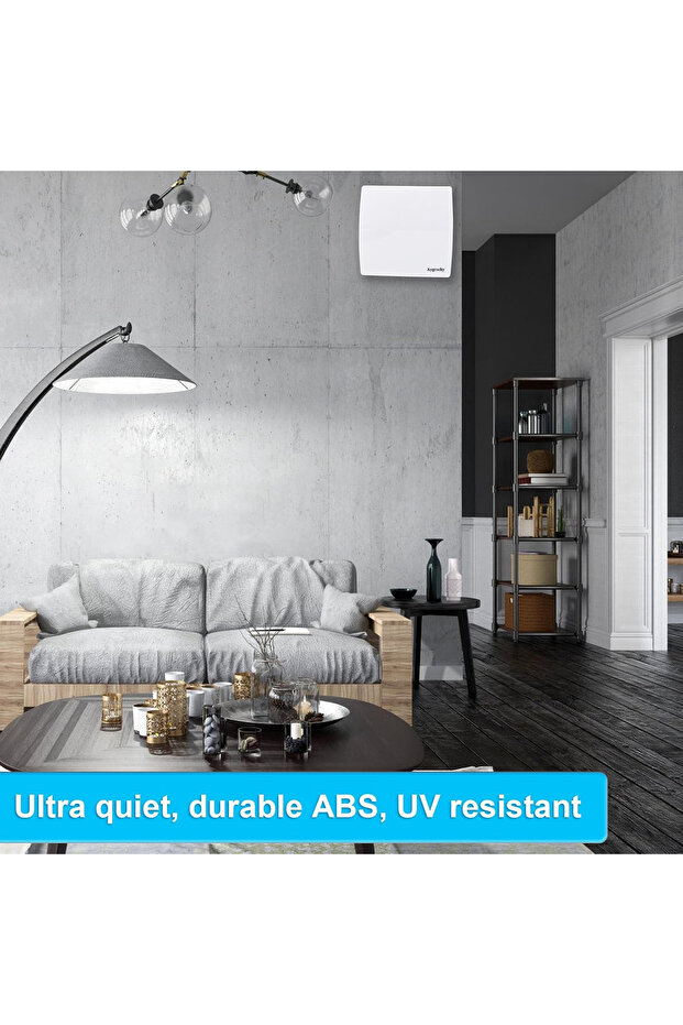 100 mm bathroom fan with humidity sensor and timer, silent operation, low energy consumption - 6