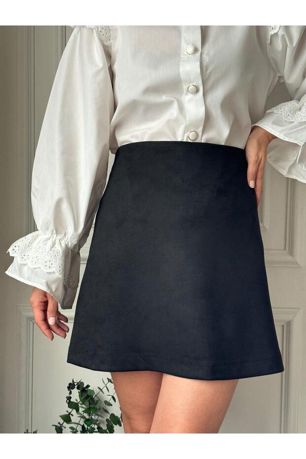 SÜET MİNİ ETEK - 1