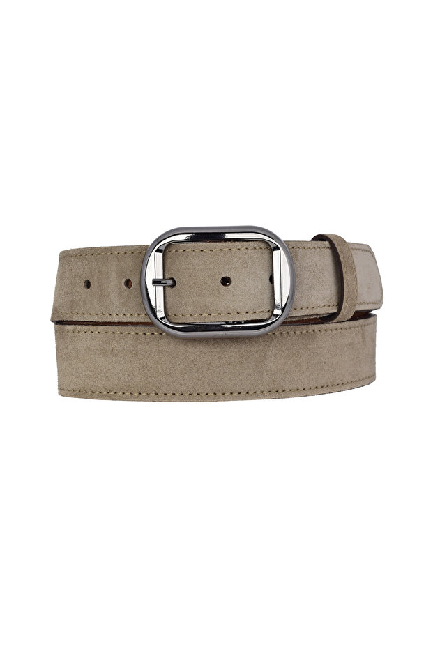 100% Genuine Leather, Nickel 4 cm Suede Light Milk Brown Women's Belt; Jeans, Sports Belt=Suede.23.Brown.Milk.Brown