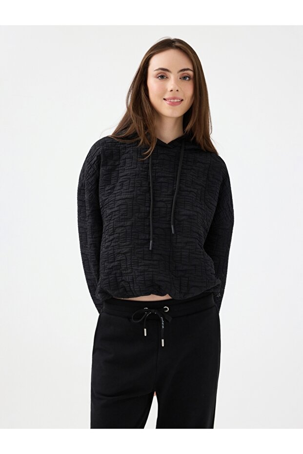 Crop Kadın Sweatshirt - 1