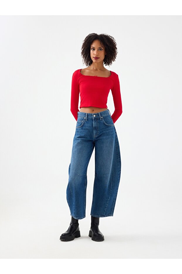 Barrel Regular Fit Kadın Pantolon - 1