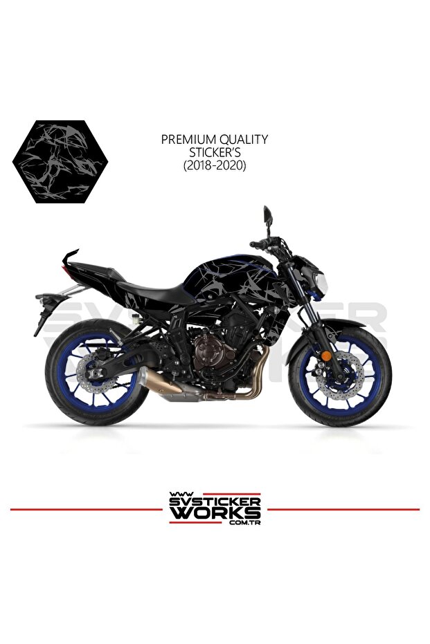 ملصق تغليف MT-07 2018-2020 طراز Lightning Motor Fairing Model Ready Kit 2018-2020 متوافق