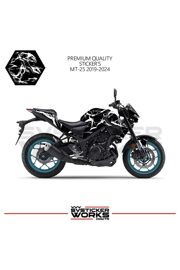 ملصق تغليف MT-25 طراز Lightning Motor طقم جاهز متوافق مع موديلات 2019-2024