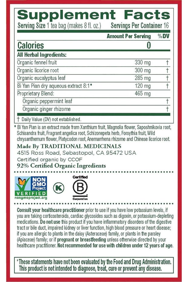 Breathe Easy 16 Tea Bags, 0.85 Ounce