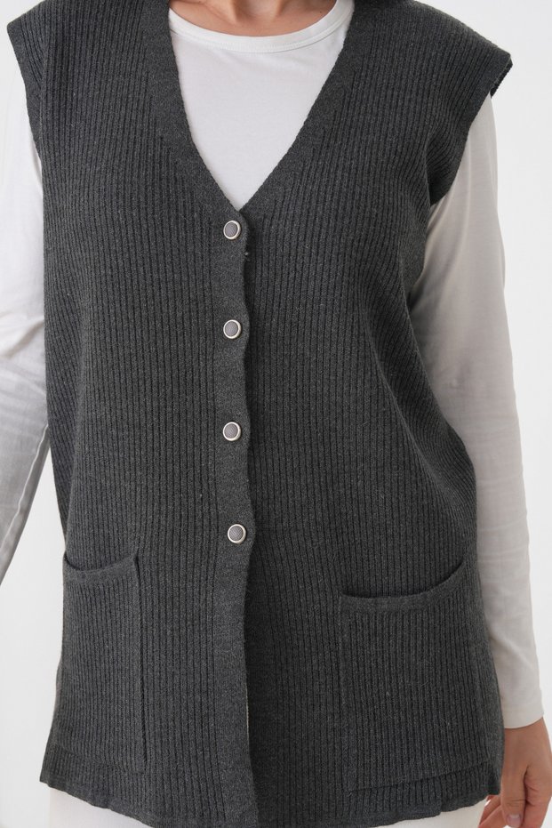 Mother Women's Knitwear Ribbed Wool Vest
