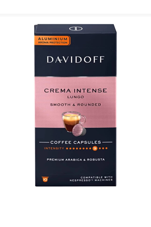 Davidoff Crema Intense Lungo Coffee Capsules - Smooth and Round - for Nespresso Machines - 1