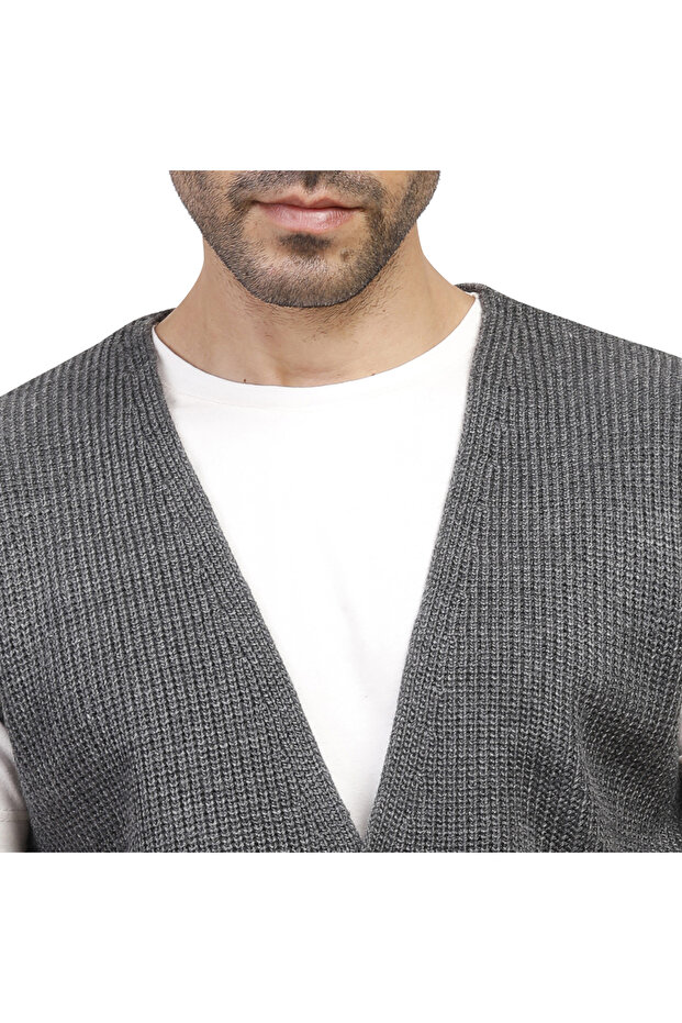 سترة رجالية عصرية - رمادية - 2