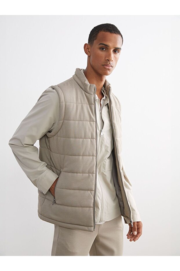 LCW Vision Slim Fit Stand Collar Men's Puffer Vest
