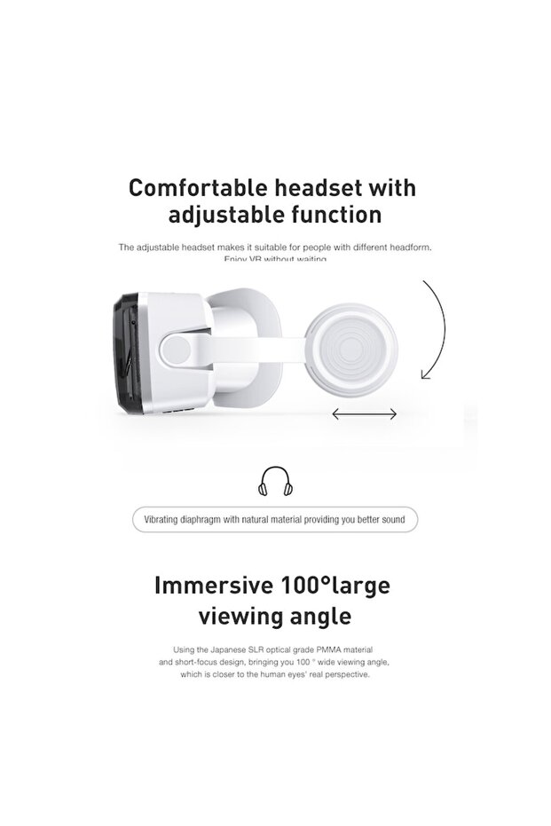 VR/3D Headset for Mobile Phones (iOS/Android) 4.5–6.7" with Bluetooth Headphones & Controller - 6