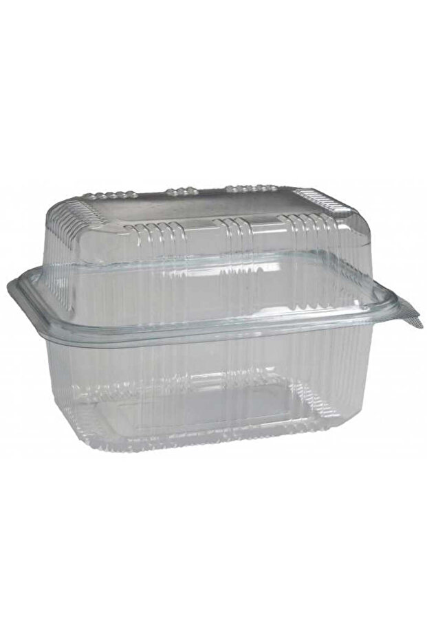 Transparent container with attached high lid 500 cc, 100 pcs/set, - 1