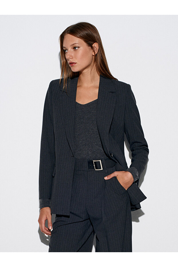 60775 Blazer Ceket-Antrasit - 1