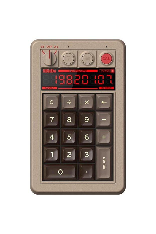 Retro 18 C64 Edition Kablosuz Mekanik Numpad , Hesap Makinesi Modu, Windows ve Android Uyumlu - 1