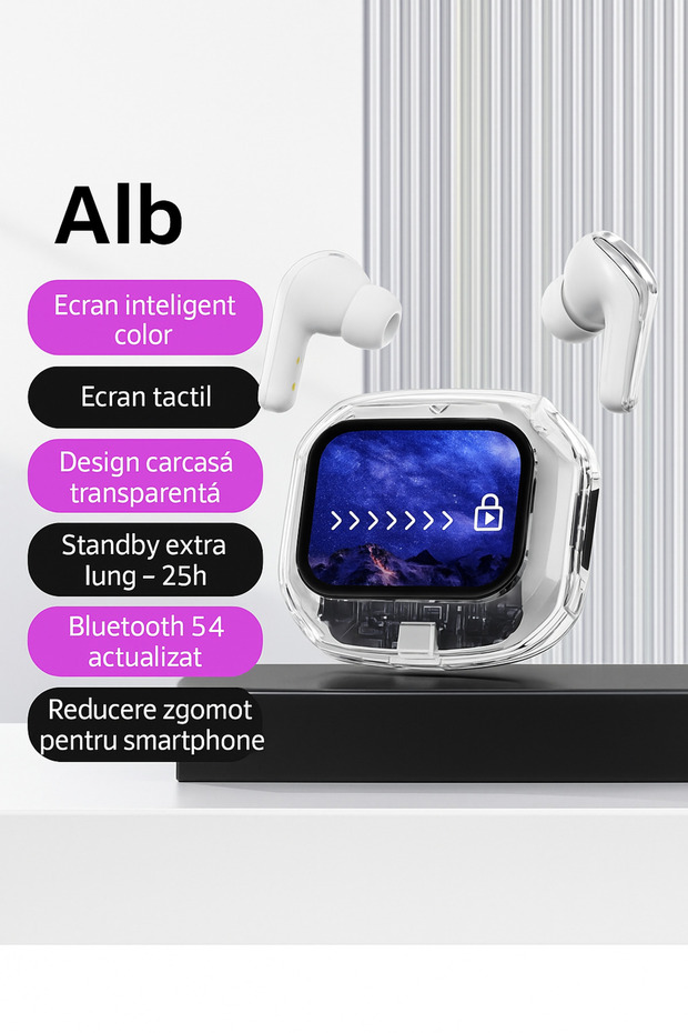 EDIMA®️ wireless bluetooth headphones with improved noise cancellation, Audio, Wireless, Dig Display - 3
